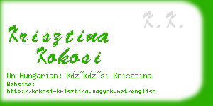 krisztina kokosi business card